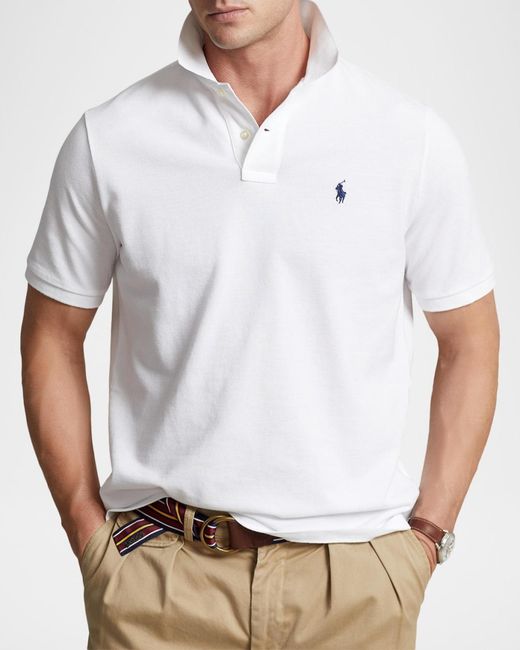 Polo Ralph Lauren Apos;S Classic Fit Mesh Polo Shirt in White for Men ...