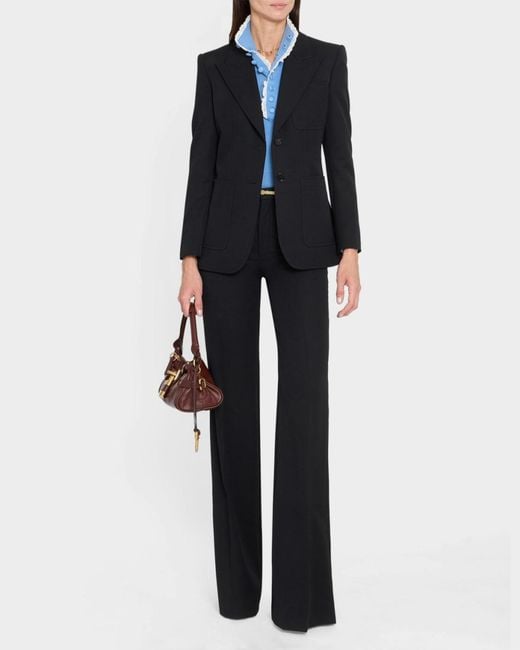 Chloé Black Wool Single-Breasted Blazer