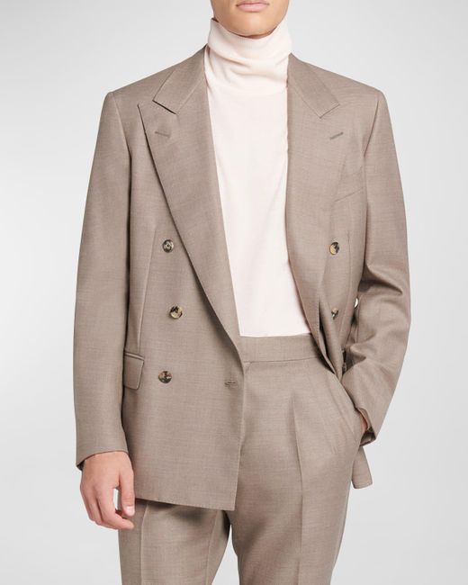 Loro Piana Natural Milano Wool Double-Breasted Sport Coat for men