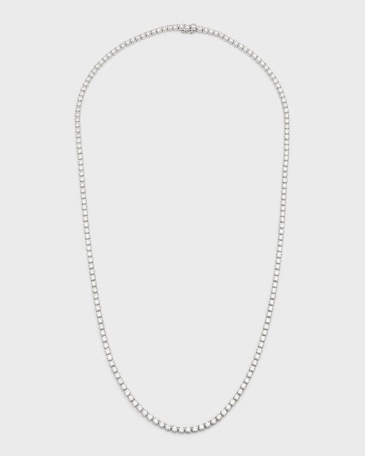 Neiman Marcus White Lab Grown Diamond 18K Round Diamond Line Necklace. 30"L