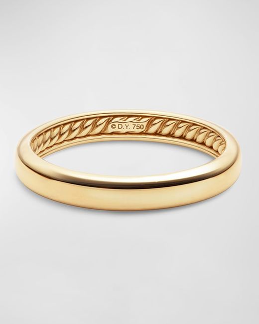 David Yurman Metallic Dy Classic Band Ring In 18k Gold, 3.5mm for men