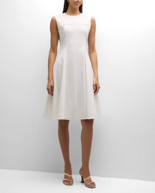 ADEAM White Emma Sleeveless A-Line Dress