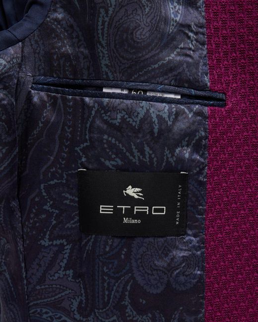 Etro Purple Apos;S Basic Textured Blazer for men