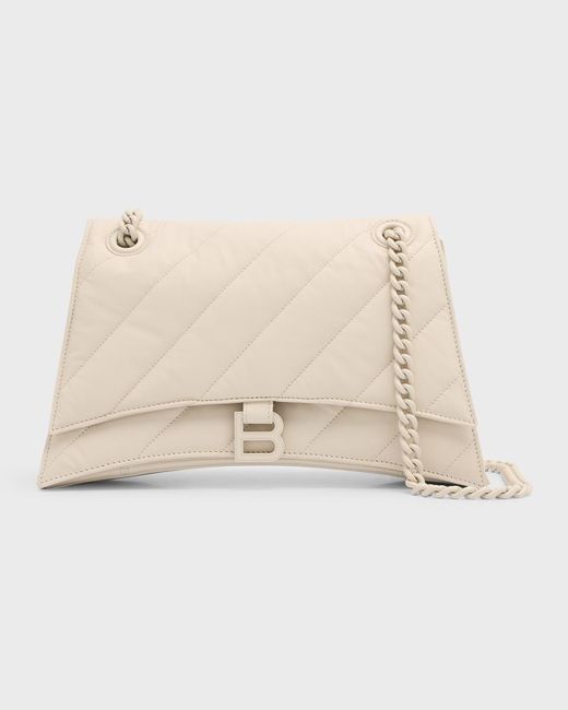 Balenciaga Crush Chain Bag M Quilted in Natural