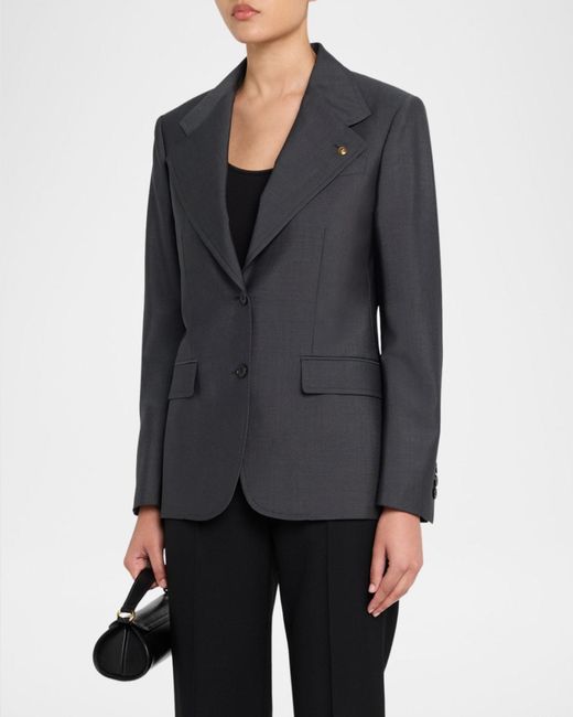 Versace Blue Single-Breasted Jacket