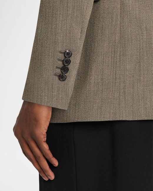 The Row Natural Apos;S Devlin Wool Concealed-Front Blazer