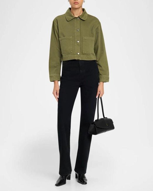 Le Jean Green Cora Denim Jacket