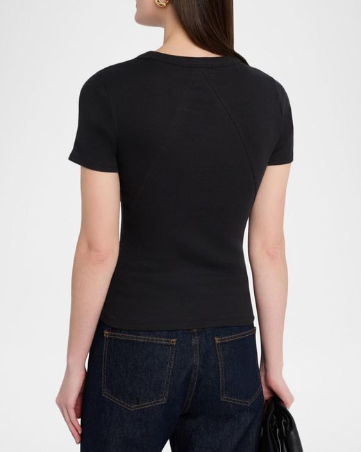 Rag & Bone Black The Essential Ribbed Tee