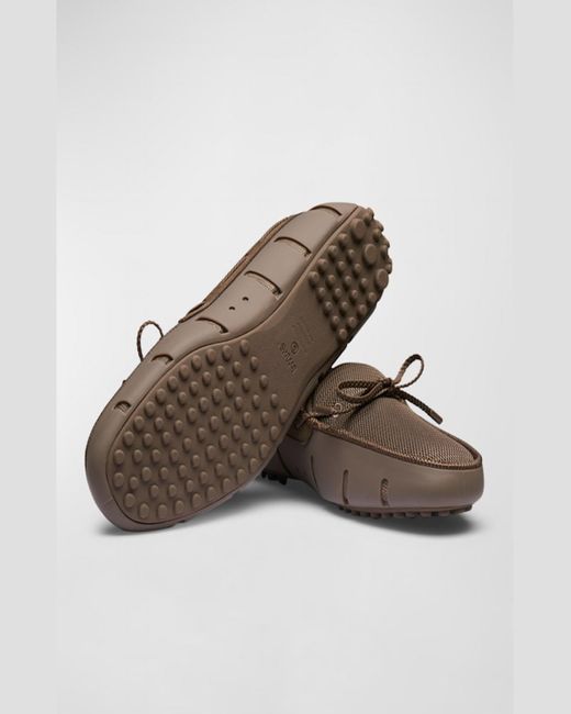 Swims Brown Braided Lace Drivers for men