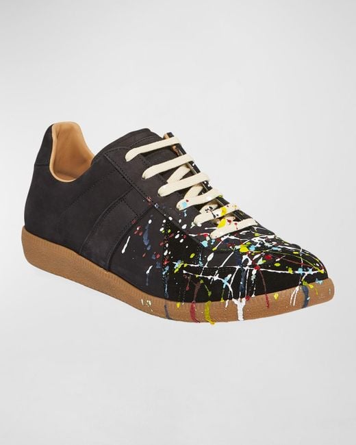 即発★Maison Margiela★MEN Replica Paint drop スニーカー REPLICA PAINT DROP SNEAKER - BLACK – lapstoneandhammer.com