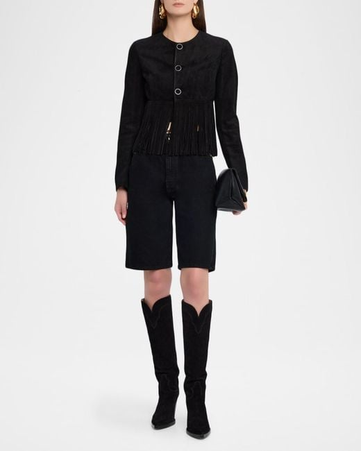 FRAME Black The Saddle Jacket