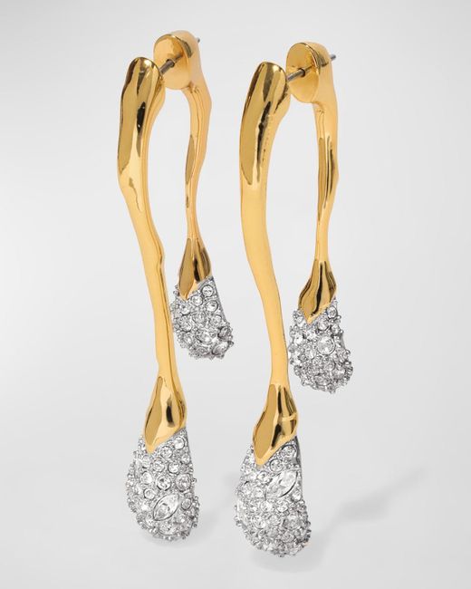 Alexis Metallic Solanales Front-back Double Drop Crystal Earrings