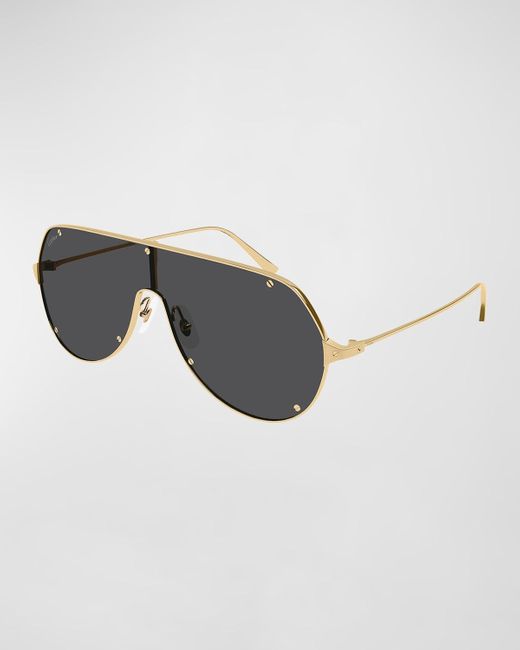 Cartier Natural Metal Shield Sunglasses for men