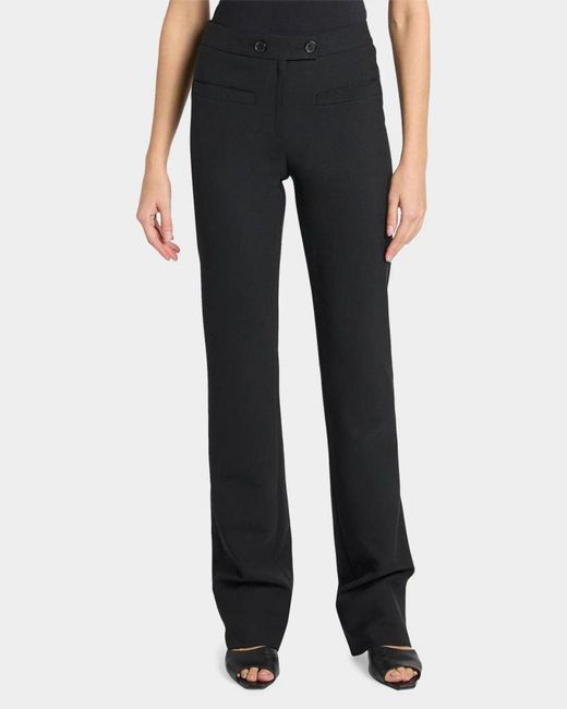 Courreges Black Two-Button Bootcut Pants