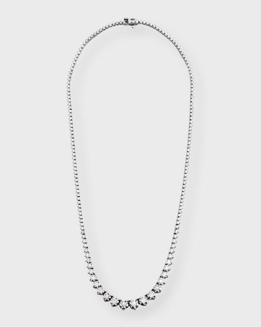 Neiman Marcus 18k White Gold Graduated Diamond Necklace
