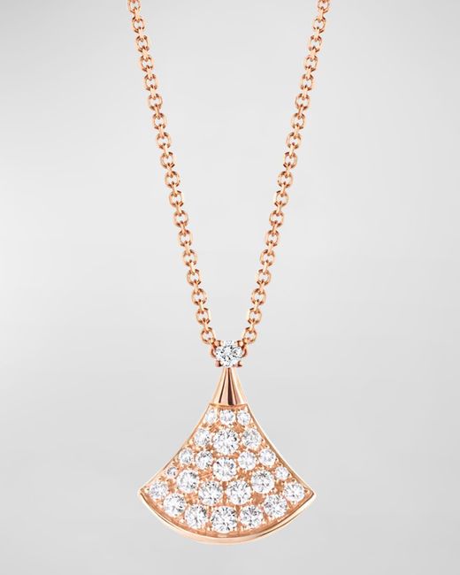 BVLGARI White Divas' Dream Diamond Pendant Necklace