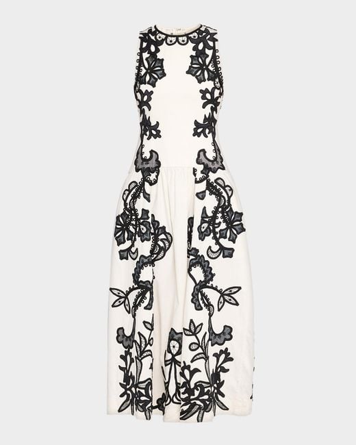ulla johnson drop waist dress Shona Joy - Moraya Dropped Waist Maxi Dress - Ivory