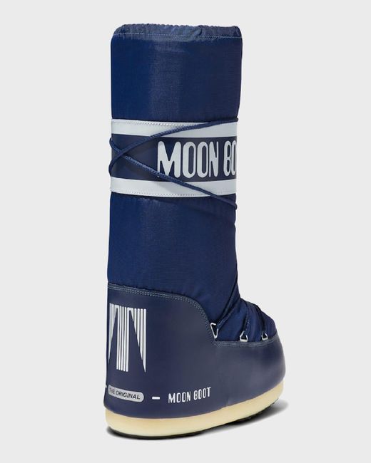 Moon Boot Blue Nylon Lace-up Snow Boots