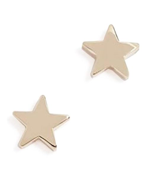 Jennifer Meyer White 18k Mini Star Stud Earrings