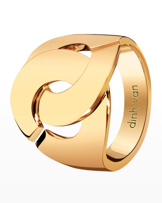 Dinh Van Metallic Yellow Gold Menottes Ring