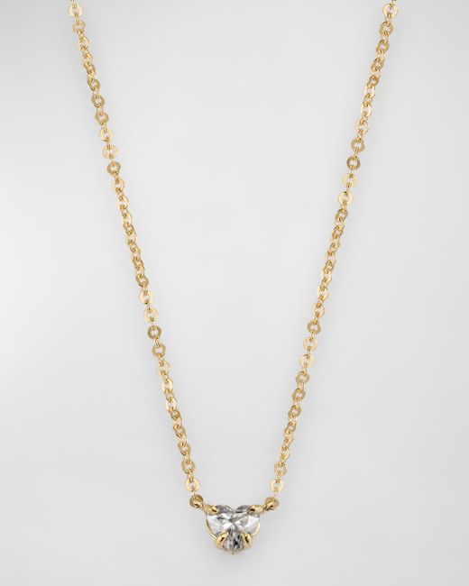 Anita Ko White 18K Heart Diamond Necklace