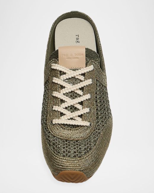 Rag & Bone Multicolor Retro Runner Raffia Sneaker Mules