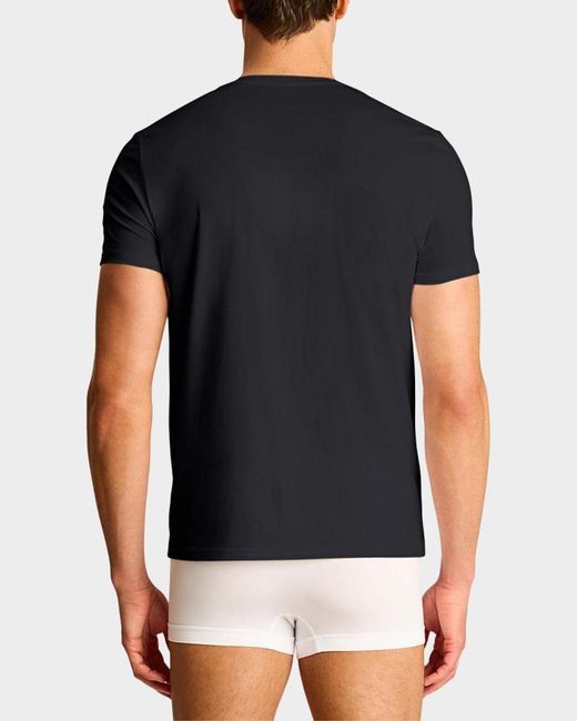 Commando Black Apos;S Premier Stretch-Cotton V-Neck Undershirt for men