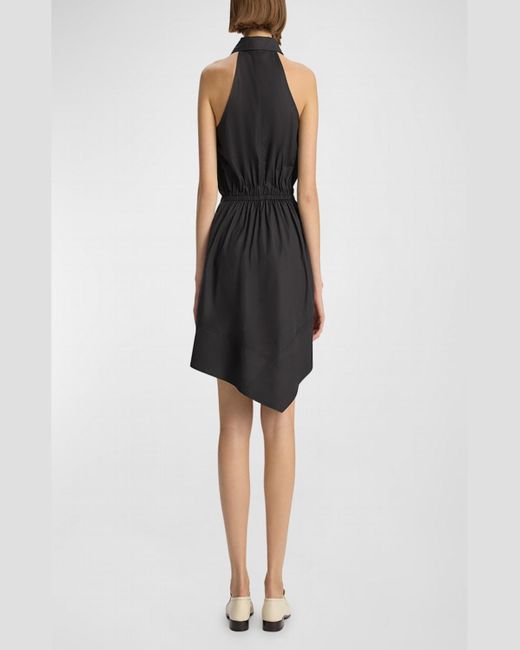 A.L.C. Black Aria Sleeveless Button-Front A-Line Mini Dress