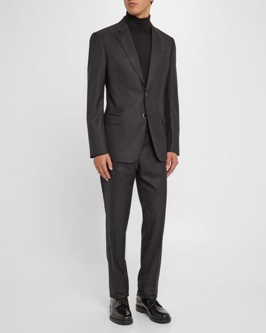 Giorgio Armani Soft Basic Two-piece Suit, Black for men