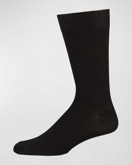 Neiman Marcus Black Casual Cotton-blend Knit Socks for men