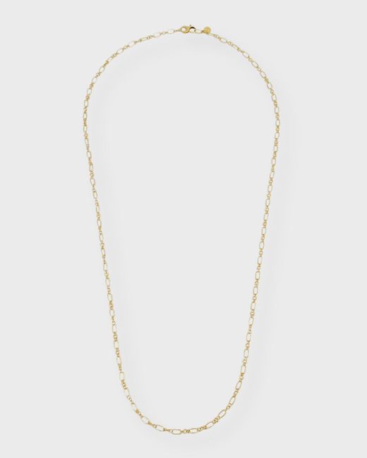 Dominique Cohen White 18k Yellow Gold Petite Paperclip Chain Necklace, 42"