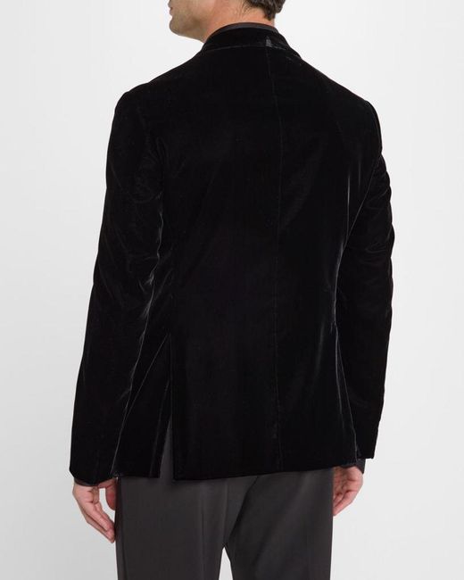 Giorgio Armani Black Apos;S Velvet Notch Lapel Dinner Jacket for men