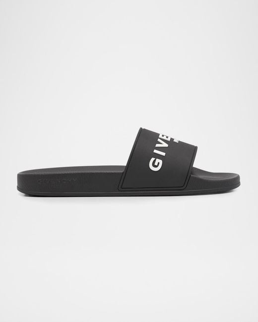 Givenchy Black Apos;S Logo Slide Sandals for men