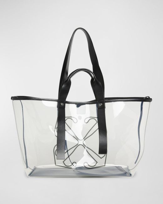 Off-White c/o Virgil Abloh White Day Off Medium Arrow Clear Tote Bag
