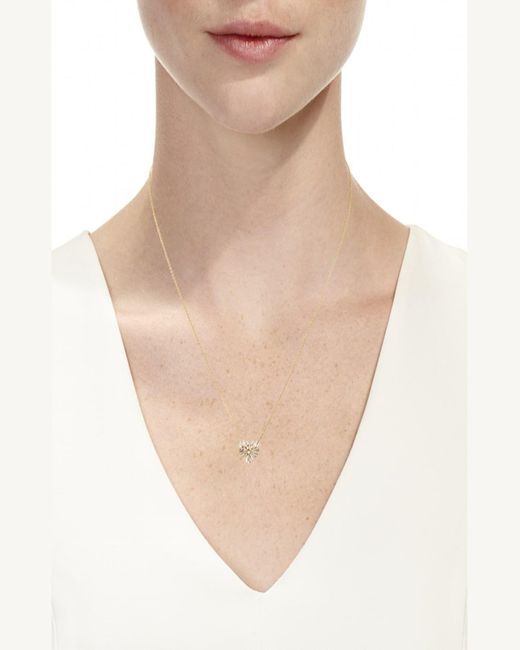 KALAN by Suzanne Kalan White 18k Diamond & Baguette Heart Necklace