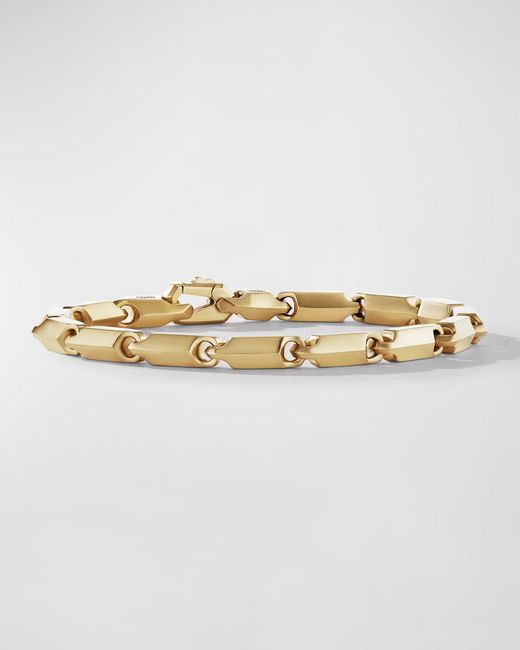 David Yurman Metallic Faceted Link Bracelet In 18k Yellow Gold, 6mm for men