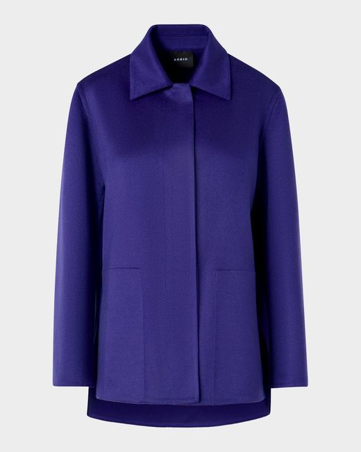 Akris Blue Laars Cashmere Long Jacket