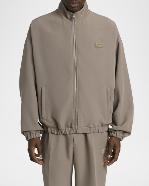 Amiri Gray Apos;S Logo Patch Full-Zip Blouson for men