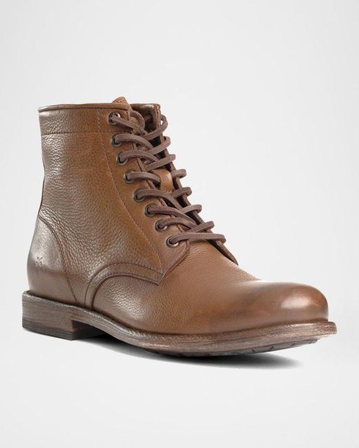 Frye Brown Tyler Leather Ankle Boots for men