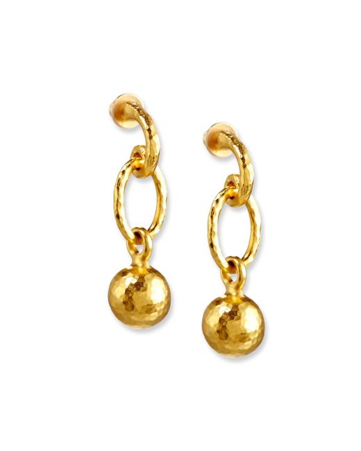 Gurhan Metallic Balloon Drop Ball Earrings In 24k Gold