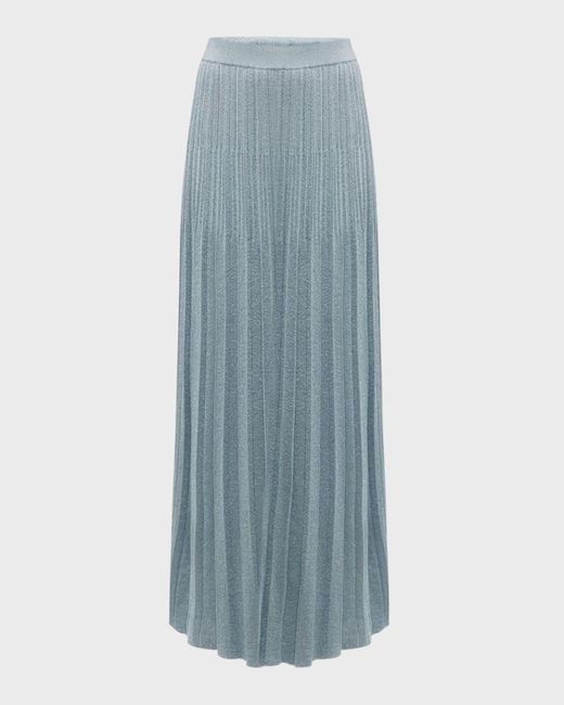 Zimmermann Blue Waverly Rib Midi Skirt