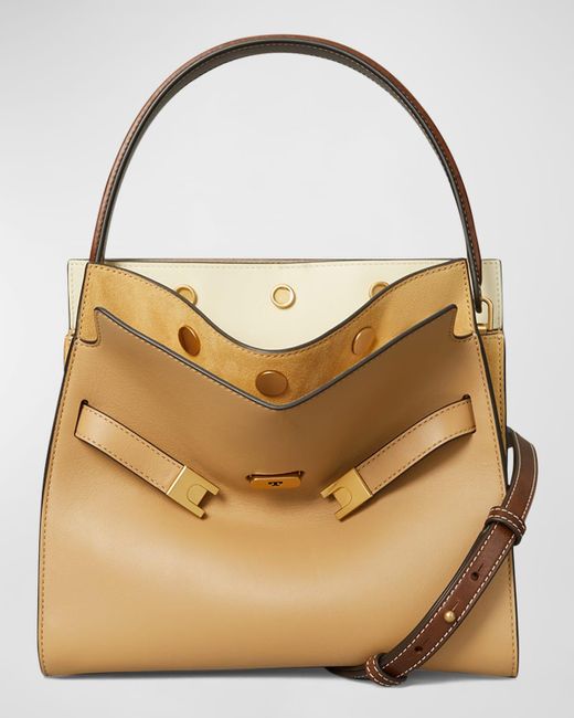Tory Burch Lee Radziwill Small Double Bag in Natural Lyst