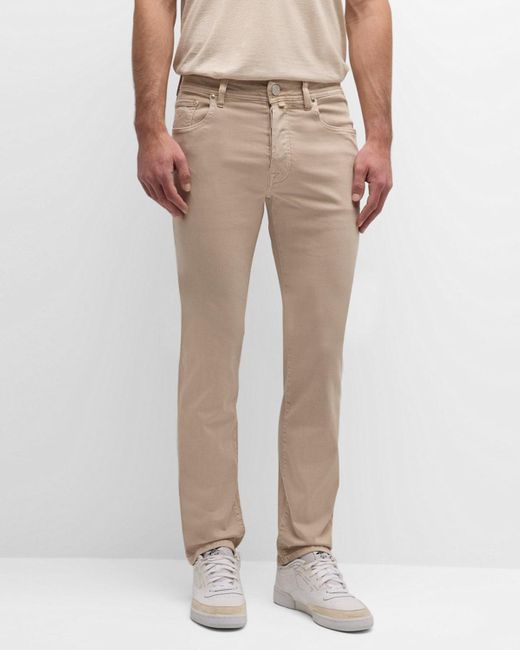 Jacob Cohen Natural Bard Slim Fit 5-Pocket Pants for men