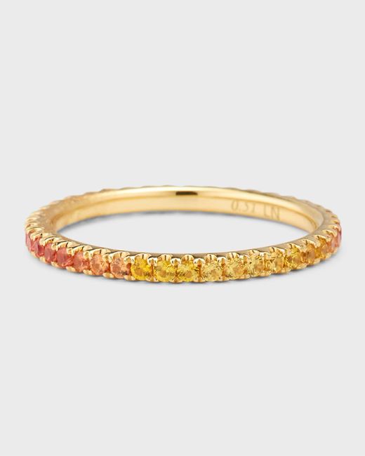 Lisa Nik Metallic 18k Gold Gradient Yellow Sapphire Ring