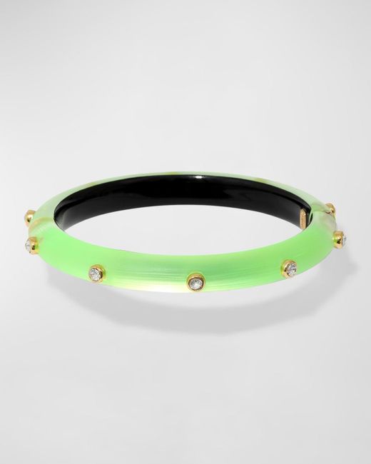 Alexis Green Crystal Studded Hinge Bracelet