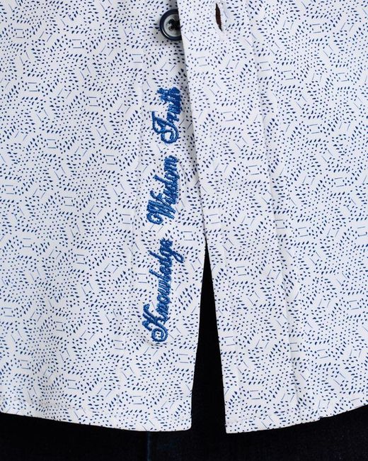 Robert Graham White Apos;S Asterik Micro-Geometric Button-Down Shirt for men