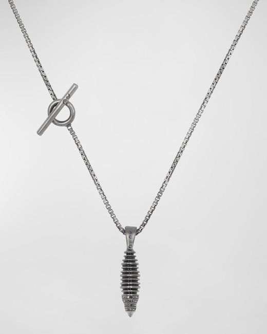 MARCO DAL MASO Metallic Acies Cocoon Triple Pendant Necklace for men