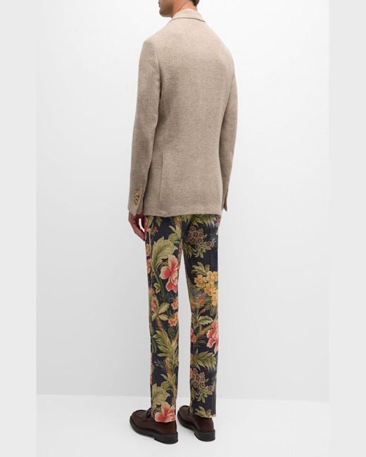 Etro Textured Wool Cashmere Sport Coat in Natural for Men Lyst
