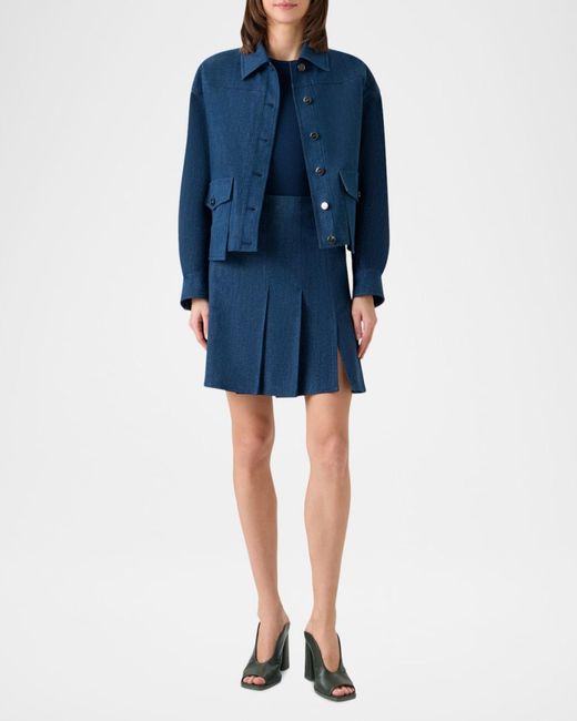 Akris Blue Hilly Stretch Denim Jacket