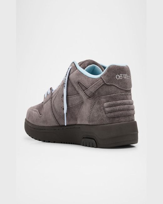Off-White c/o Virgil Abloh Brown Out Of Office Suede Low-Top Sneakers for men